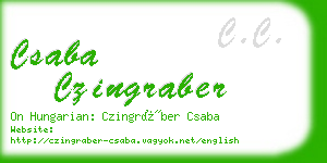 csaba czingraber business card